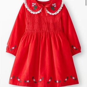 Hanna Andersson Balloon Sleeve Collared Corduroy Dress